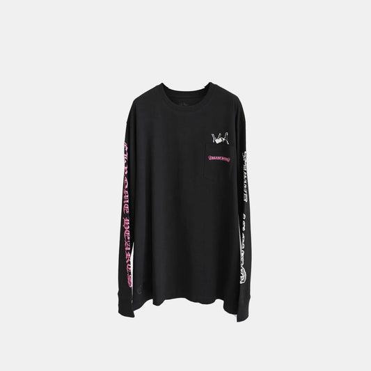 CH Cross Longsleeve (pink) schwarz