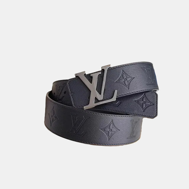 LouV Initiales Gürtel 4,0 cm graue Schnalle