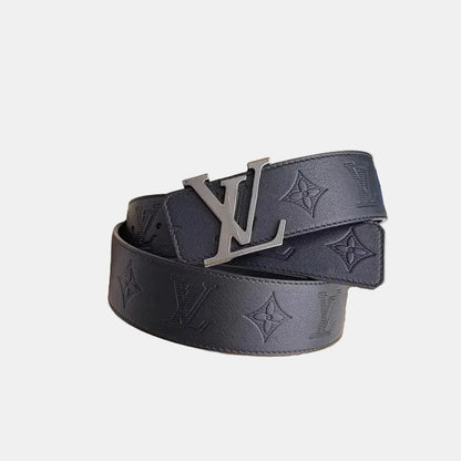 LouV Initiales Gürtel 4,0 cm graue Schnalle