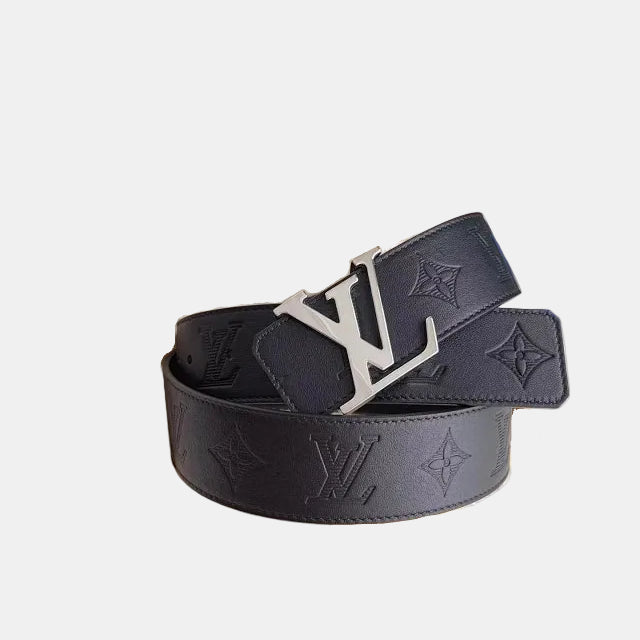 LouV Initiales Gürtel 4,0 cm silber Schnalle