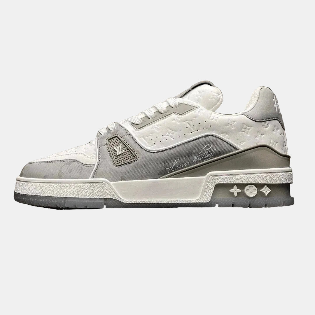 LouV Trainer Low grau/weiß Prägung