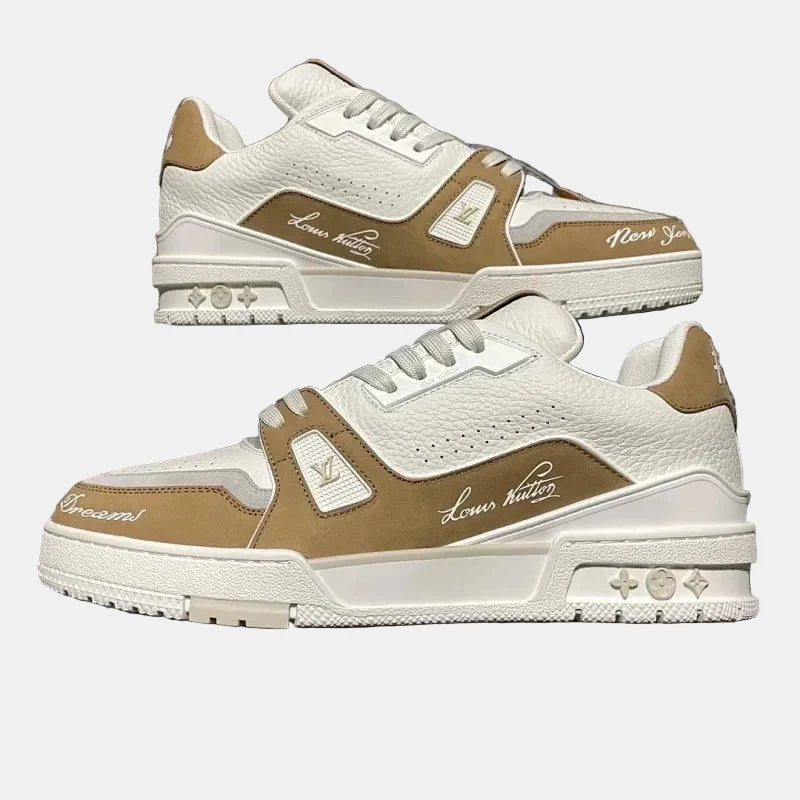 LouV Trainer Low weiß camel