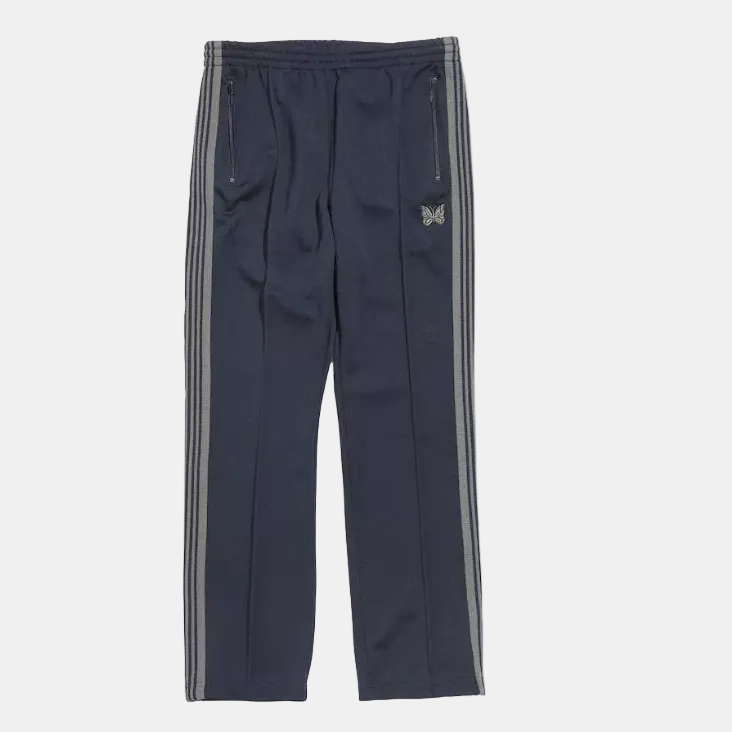 Nadel Streifen Jogginghose grau