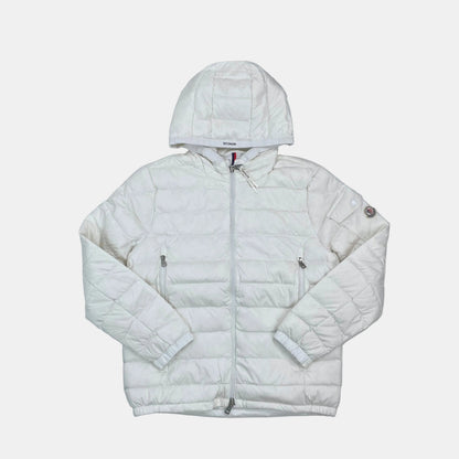 Ribbed Leichtdaunenjacke weiß