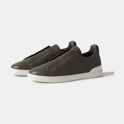 Triple Stitch Slipper dunkelbraun/grau