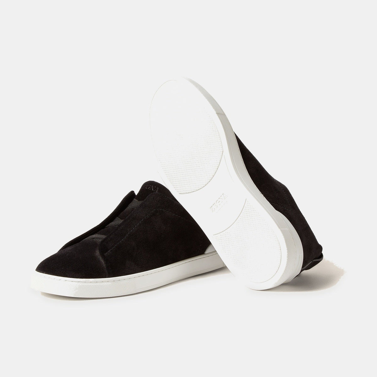 Triple Stitch Slipper schwarz Samt